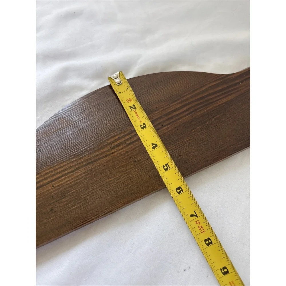 Vtg Victorian Coat Rack New In Box Wood Wall Mounted Brass Hooks Cottagecore NOS